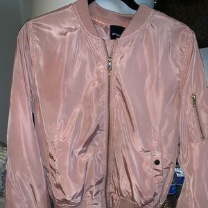 Pink and gold bomber jacket